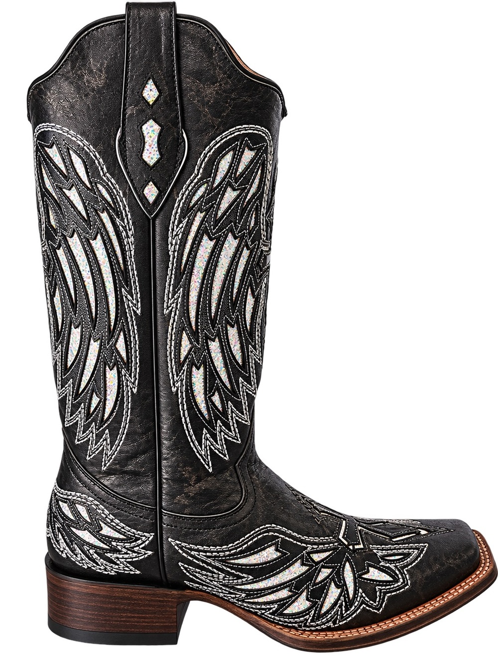 Tanner Mark medium Square Toe Glitter boot